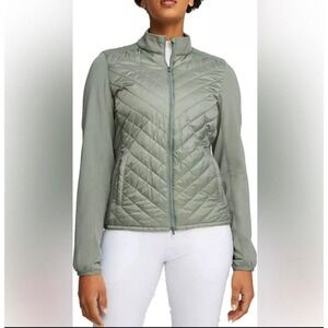 Primaloft golf Jacket Quilted Puffer Lightweight Coat Olive‎ Green